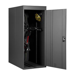 Fahrradgarage MCW-H66, Fahrradbox Gerätehaus Fahrradunterstand, abschließbar Metall  anthrazit