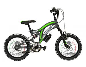 Kinderfahrrad Mtb Full Suspension 16 Colorado Canellini – 16” (Grau/Grun)