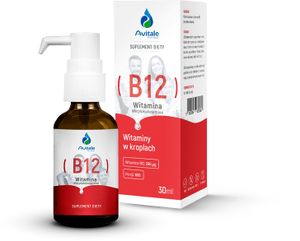 AVITALE - Vitamin B12 - Methylocobalamin - Biologisch aktives Vitamin B12 in Tropfen - Vegan - 30 ml