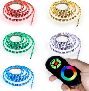 15m LED RGB Strip Streifen Band Komplett Set mehrfarbig 60 LED pro Meter extra Hell mit Touch Fernbedienung in Schwarz
