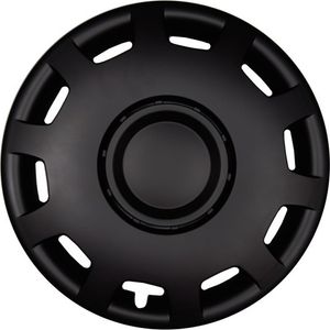 4x PREMIUM DESIGN Radkappen Radzierblenden "Granit" 15 ZOLL #75 in Schwarz Matt