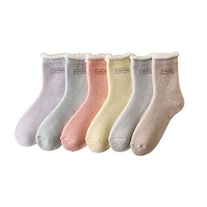 6 Paar Damen Socken Geschenke aus Premium Baumwoll Kuschelsocken Haussocken Wintersocken