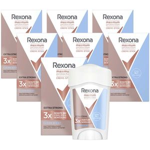 Rexona Maximum Protection Anti-Transpirant Deo Creme Clean Scent mit 48 Stunden Schutz gegen starkes Schwitzen und Körpergeruch 45 ml 7 Stück