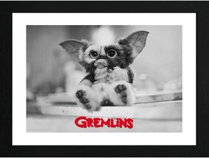 Gremlins Kunstdruck mit Rahmen: Gizmo (30 x 40 cm)