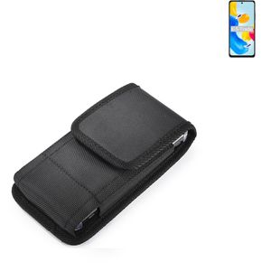 Holster Gürteltasche kompatibel mit Xiaomi Redmi Note 11S 5G Holster Gürtel Tasche wasserabweisend Handy Hülle Schutz Hülle Outdoor schwarz