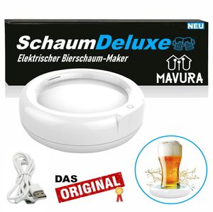 SchaumDeluxe Napeňovač piva Elektrický napeňovač piva Napeňovač mlieka USB biely