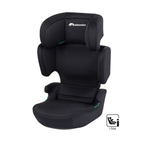 Bebeconfort Road Safe i-Size Sitzerhöhung, i-Size-Kindersitz, Installation mit Sicherheitsgurt, ab 3,5 Jahre bis zu 12 Jahren, 15-36 kg, 100-150 cm, Full Black