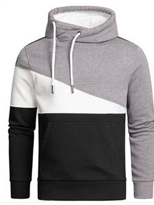 Herrem Hoodies Verdicken Plüschflecks Sweatshirts Unifarben Komfortabel, Farbe: Hellgrau schwarzweiß, Größe: 3Xl