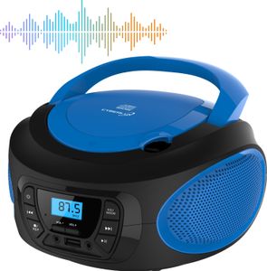 Cyberlux Tragbarer CD-Player Kinder Radio CD-Radio Stereoanlage Boombox Blau Cyberlux Tragbarer CD-Player Kinder Radio CD-Radio Stereoanlage Boombox Blau