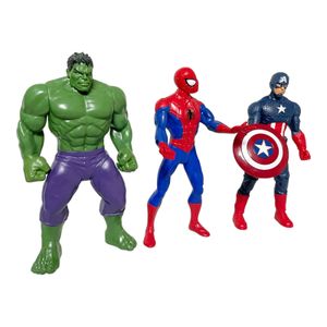 Marvel Actionfiguren Hulk Spider-Man Captain America Set 3er Pack ca 25 cm