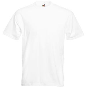 Pánske tričko Fruit Of The Loom Super Premium s krátkym rukávom BC333 (L) (White)