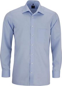 Olymp Modern Fit Hemd Langarm Chambray Hellblau 0304/64/11, Größe: 46