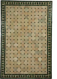 Mosaik-Esstisch 120x80 Grün/Raute