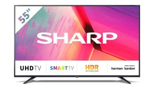 Sharp 4K Ultra HD LED 139 cm (55 Zoll) LC-55BJ3E UHD Smart TV, Triple Tuner