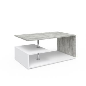 Vicco Couchtisch Guillermo, 91 x 41 cm, Weiß/Beton