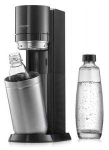 SodaStream Wassersprudler Titan ohne CO2-Zylinder, 1x 1L Glasflasche und 1x 1L Kunststoff-Flasche