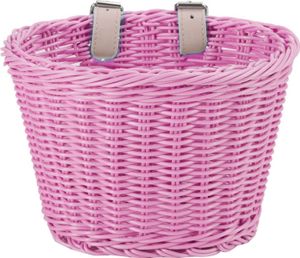 Weidenkorb für Kinderfahrräder vorne mit verstellbarem Riemen, für Kleinkinder, Jungen und Mädchen, Laufrad, Vintage, handgefertigt, gewebter Aufbewahrungskorb aus Rattan, Fahrradzubehör