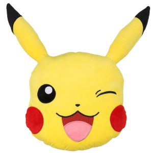 Pikachu Pokemon Dekokissen, weich, gelb 33x34 cm