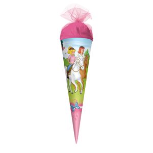 ROTH Geschenk-Schultüte Bibi & Tina Pferdefreunde 50 cm rund Tüllverschluss Zuckertüte Schulanfang