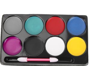 Gesichtskörpermalerei Make -up -Set -Lack -Set, Boxfarbe, 8 Farben für den Halloween -Tag Geburtstag