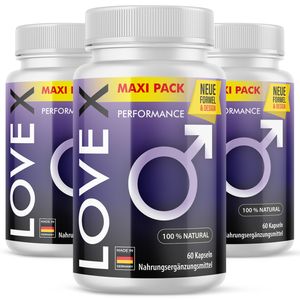 Love X  Nahrungsergänzungsmittel mit L-Arginin, L-Citrullin sowie Maca, Traubenkernextrakt und Zink