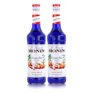 Monin Sirup Curacao Blau 700ml - Cocktails Milchshakes Kaffeesirup (2er Pack)