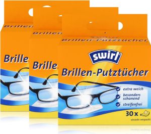 Swirl Brillen Putztücher 30 stk. Tücher - Mit Anti-Beschlag-Effekt (3er Pack) Swirl Brillen Putztücher 30 stk. Tücher - Mit Anti-Beschlag-Effekt (3er Pack)