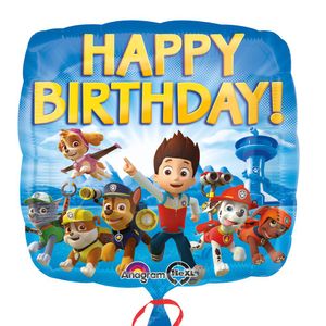 Happy Birthday | Balon foliowy 43 cm | Paw Patrol | Przyjęcie urodzinowe dla dzieci