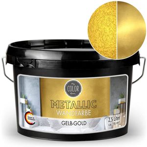 Metallic Wandfarbe 2,5 Liter - Gelb-Gold -