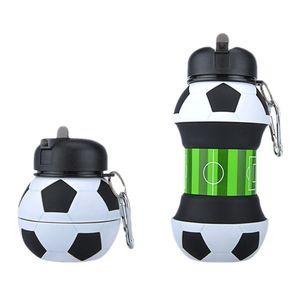 Kinder zusammenklappbare faltbare Silikon Wasserflasche 550ml umweltfreundlich