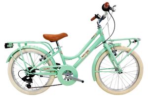 Mädchenfahrrad Dolce Vita by Canellini ROMA 20" 6V - Hellgrün
