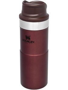 Stanley Trigger Action Thermobecher 0.35L - Becher Hält 5 Stunden Heiß - Kaffeebecher To Go - Thermosflasche Auslaufsicher - BPA-Frei - Edelstahl - Spülmaschinenfest - Wine