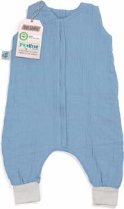 pic Bear leichter-Jumper Schlafoverall aus 100% Baumwolle Musselin Gr. 80cm Größe: 80 Motiv: airy blue Musselin