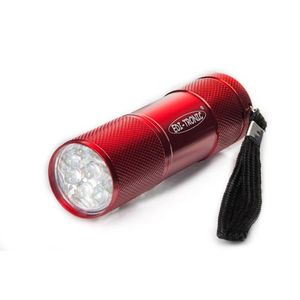 Taschenlampe 9 LEDŽs FL-3001 - Farbe: rot - Batterien: 3 Batterien AAA