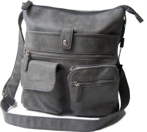 Tasche Handtasche Schultertasche Bag Street grau Damen Ta7042