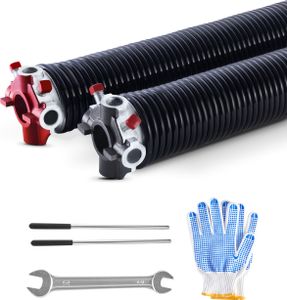 VEVOR Garagentor-Torsionsfeder (φ5,94 x φ50,8 x 711 mm) 16000 Zyklen, schwarze Beschichtung, zum Austausch, Garagentorfeder