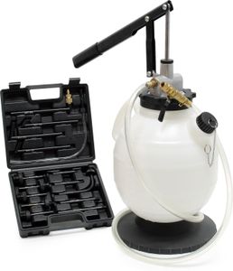 Wiltec Getriebeöl Einfüllgerät 7 L mit Handpumpe inkl. 15 ATF Adapter u.a. für moderne Getriebe, Ölwechsel Gerät, Getriebeölwechsel Befüllgerät