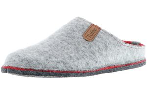 TOFEE Damen Hausschuhe Slipper Pantoffeln Pantoletten Naturwollfilz grau, Größe:40, Farbe:Grau