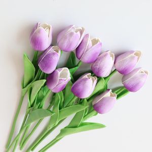 10 kusov umelých tulipánov Kvetina Falošné kvety Kytica umelých tulipánov, fialová