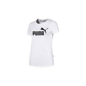 PUMA Damen Woman Essentials ESS Logo Shirt Tee / T-Shirt Kurzarm , Größe:XS / 34, Farbe:Weiß (White 02)