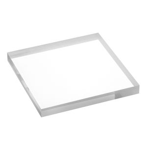 Quadratische Acrylglasscheibe 100x100x10mm transparent, rundum glänzend polierte Seitenkanten / Acryl / Acrylglas / massiv / klar / farblos / Dekoration - Zeigis®