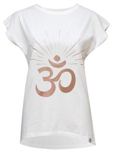 Yoga-T-Shirt Batwing OM sunray - ivory/copper M