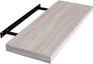EUGAD 1x Wandregal Hängeregal, Holz Board, Sonoma Eiche, 60x23x3,8cm