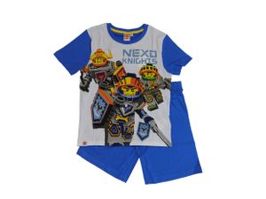 Lego NEXO Knights Kinder Schlafanzug kurz 2tlg. Shorty Pyjama Set Ritter Jungen, Größe:128