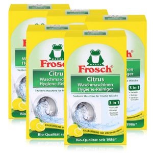 Frosch Citrus Waschmaschinen Hygiene-Reiniger 250g - Kalklösend (5er Pack)