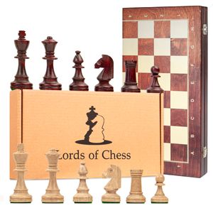 Schachspiel groß Schach Schachbrett Turnier 40 cm - Staunton 4 Chess Set Tournament hochwertig Holz klappbar Board Schachfiguren Kinder Erwachsene