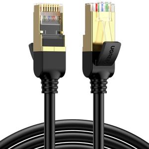 UGREEN Ethernet RJ45 flaches Netzwerkkabel, Cat.7, STP, 15m (schwarz)