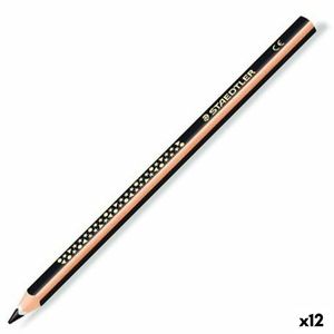 Staedtler Farbstift Tricki Dicki schwarz 12 Stück dreieckig (1284-9)