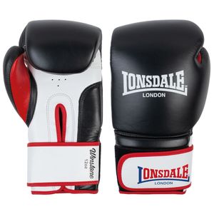 Lonsdale Winstone Boxhandschuhe Leder Schwarz Gewicht 10 oz