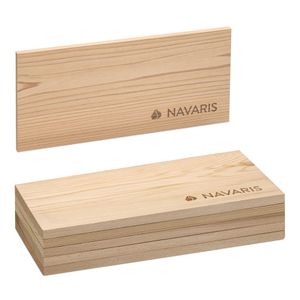Navaris 6x Zedernholz Grillbretter zum Grillen - 30 x 15cm - Grill Zedernholzbrett Set - BBQ Grillbrett Holzbrett Planke für Fisch Fleisch Gemüse Navaris 6x Zedernholz Grillbretter zum Grillen - 30 x 15cm - Grill Zedernholzbrett Set - BBQ Grillbrett Holzbrett Planke für Fisch Fleisch Gemüse